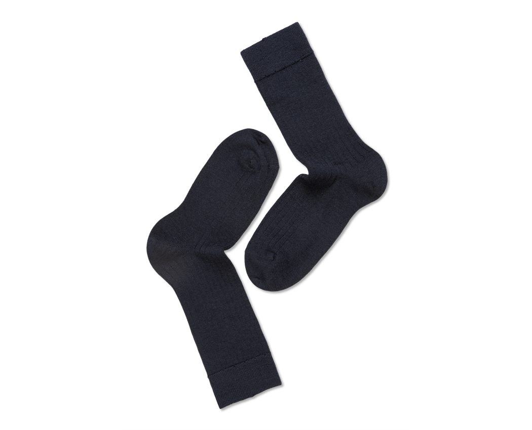 2pk Tess Premium Mercerized Wool Rib Dark Blue One Size
