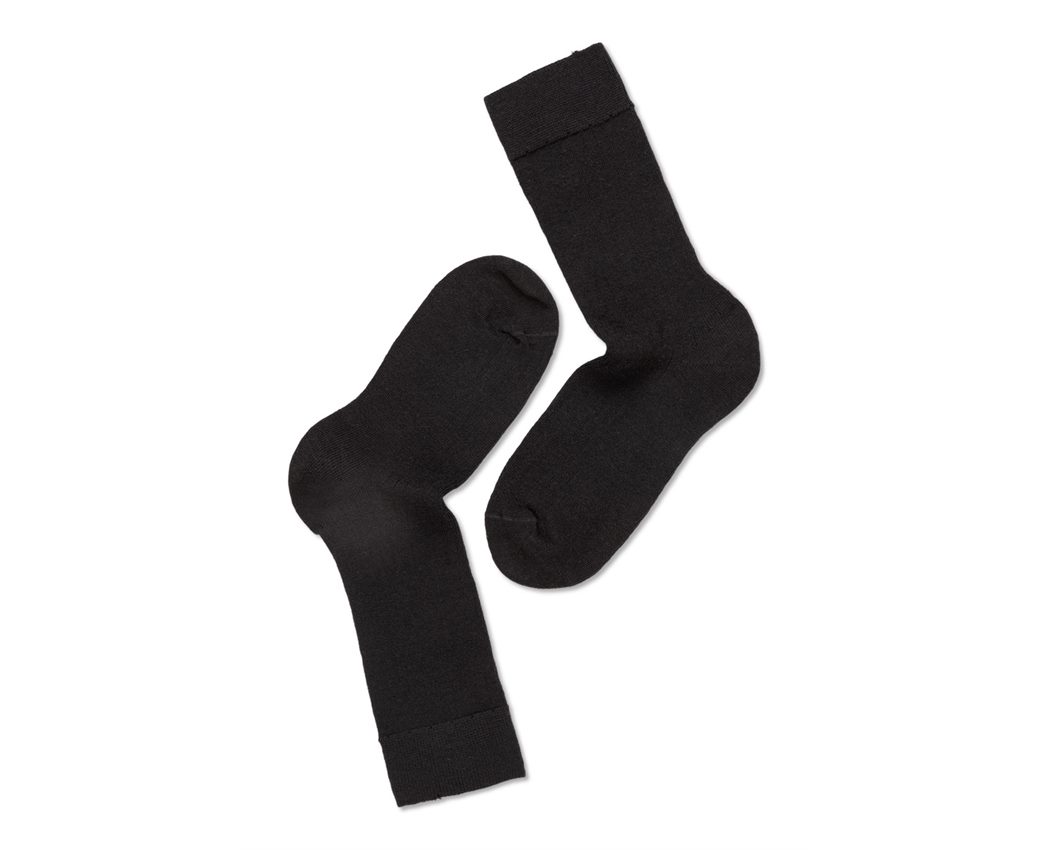 2pk Tess Premium Mercerized Wool Rib Black One Size