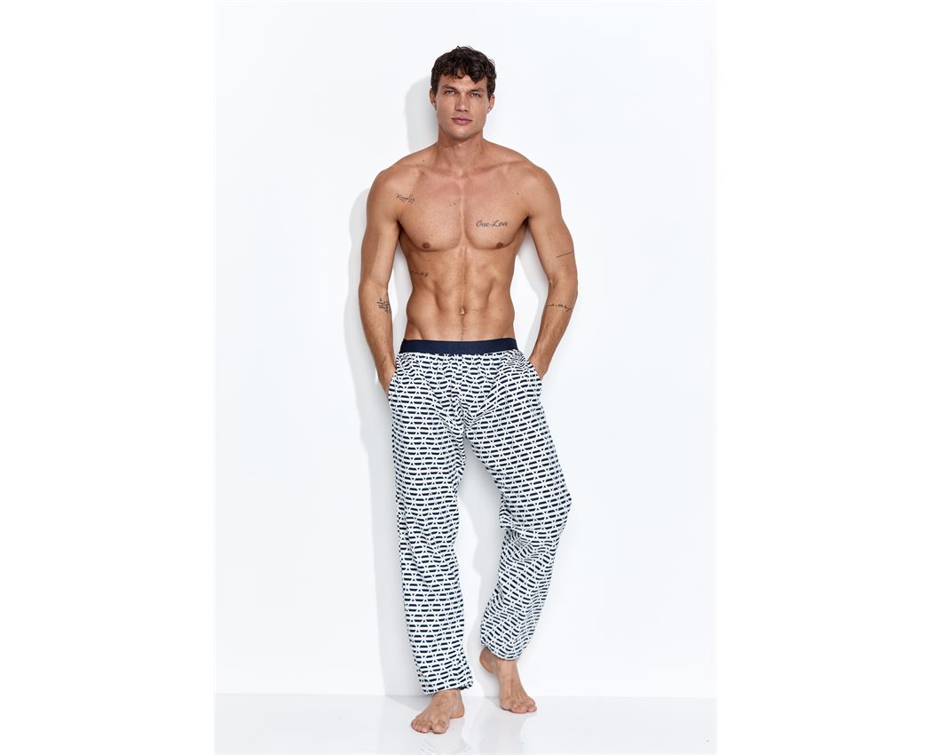 Pajama Pant Print WHITE/NAVY MEDIUM