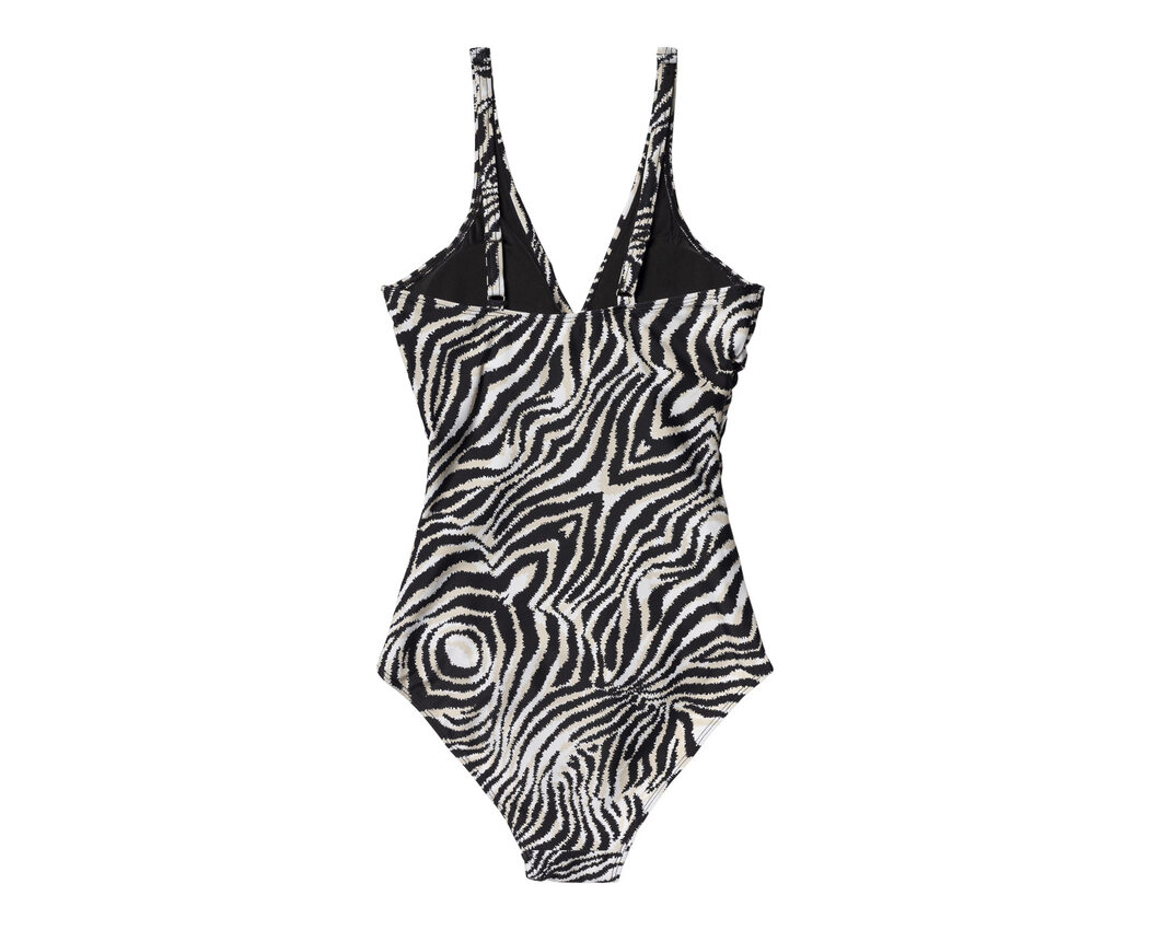 Zebra Simi Swimsuit Offwhite/Black 42 