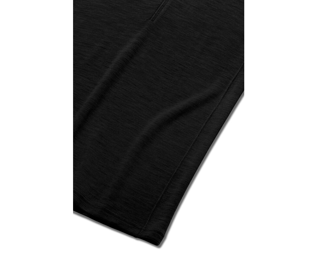 Wool/Bamboo Half Zip Sweater Black Large